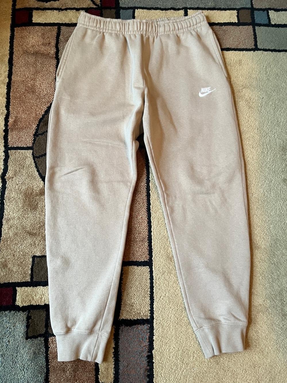 Nike Men’s Khaki Joggers - Size M Sweatpants - Athletic Fit - Picture 2 of 14